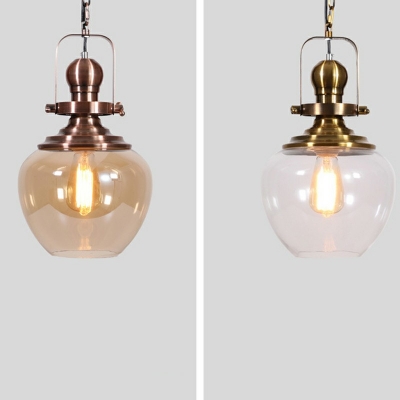 Glass and Metal Modern Hanging Pendant Lights Minimalism Hanging Ceiling Light for Bedroom