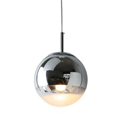 Globe Pendant Light with Glass Shade Mid Century Modern Hanging Lamp