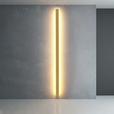 Golden Metal Wall Sconce with Acrylic Shade LED Modern Sconce Lighting