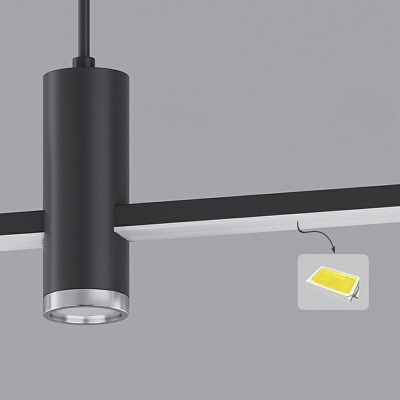 Modern 4 Lights Island Lighting Linear Pendant Light Fixtures for Dining Room