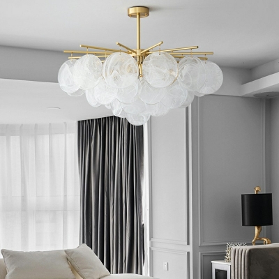 Modern Chandelier Lighting Fixtures Glass Minimalism Hanging Lamps for Living Room