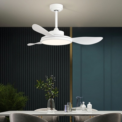 Modern Metal Ceiling Fan Lighting Ambient Light Fixtures for Living Room