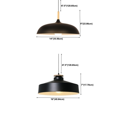 Modern Style Dome Pendant Lighting Fixtures Warm Light Metal 1-Light Pendant Lighting in White