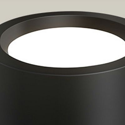 Modern Style With Shade Flush Mount Fixture Metal 1-Light Flush Mount Light in Black