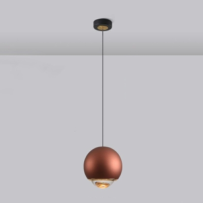 Multi-Colored Sphere Pendant Lighting Contemporary Warm Light Metal 1-Light Pendant Light