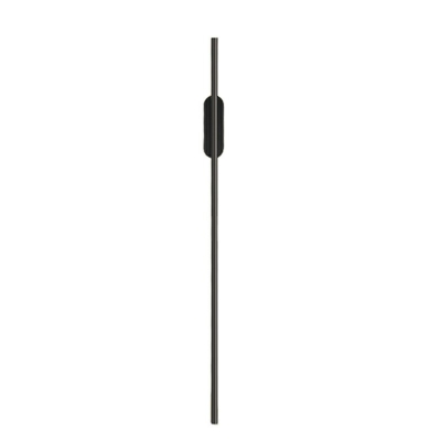 Simplicity Linear Flush Wall Sconce Metal Corridor LED Wall Mounted Lamp in Black for Bedroom