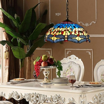 Tiffany Stained Glass Pendant Lighting for Dining Room and Living Room
