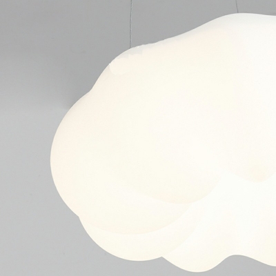 1-Light Chandelier Light Fixture Contemporary Style Cloud Shape Metal Pendant Lighting Fixtures