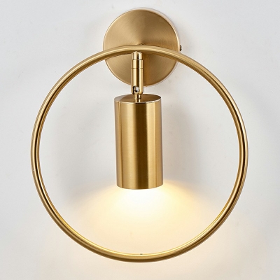 1-Light Sconce Light Fixture Contemporary Style Cylinder Shape Metal Wall Lighting Ideas