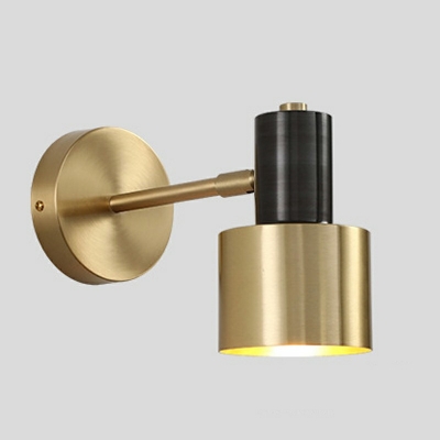 1-Light Sconce Lights Modernist Style Cylinder Shape Metal Wall Mounted Light Fixture