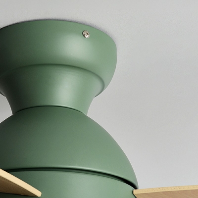 1-Light Semi Flush Light Contemporary Style Geometric Shape Metal Third Gear Ceiling Mounted Fixture