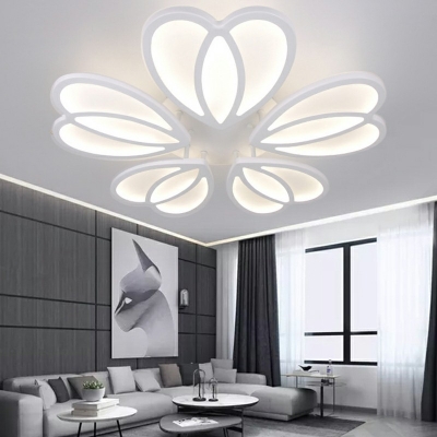 5-Light Flush Mount Ceiling Light Fixture LED Flush Mount Light Fixture for Living Room