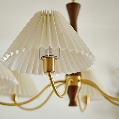 6-Light Chandelier Light Simplistic Style Cone Shape Metal Pendant Lighting