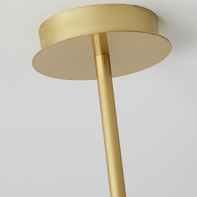6-Light Pendant Chandelier Simple Style Globe Shape Metal Hanging Lamp Kit
