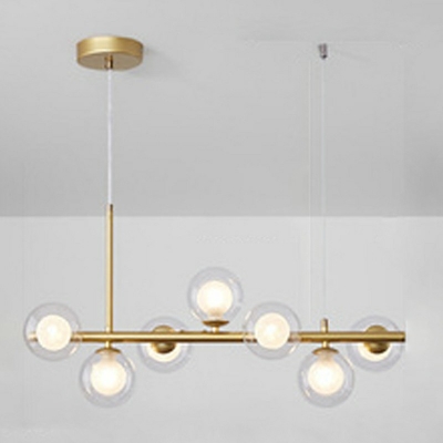 Adjustable Length Nordic Simple Style Pendant Light Strip Glass chandelier