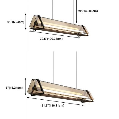 Amber Modern Island Lighting Fixtures LED Basic Suspension Light for Living Room