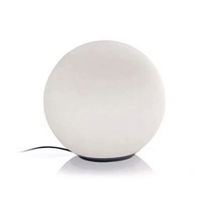 Contemporary Globe Night Table Lamps White Glass Desk Lamp for Bedroom
