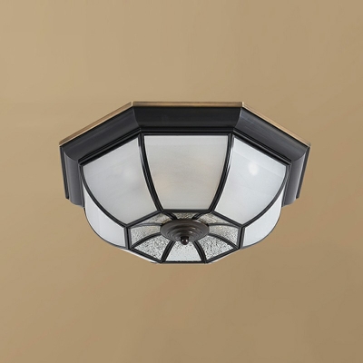 Geometric Flush Lighting Traditional Galss Flush Mount Lamp for Living Room