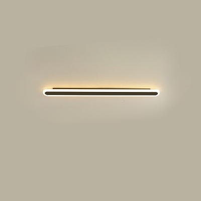 Metal Rectangle Shade Wall Sconce Lighting Modern Style 1 Light Sconce Light Fixture in Black