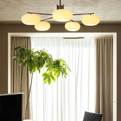 Modern Glass Chandelier Lighting Fixtures Nordic Style Pendant Chandelier for Living Room