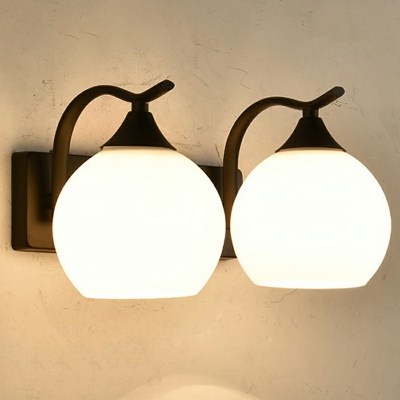 Modern Multi-Shaped Wall Sconces Glass Wall Sconce Lighting in Black