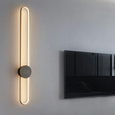 Modern Wall Sconce Lighting Oval Shape Wall Light Fixture for Bedroom