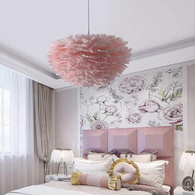 Pendant Lighting Modern Style Feather Hanging Lamps for Living Room