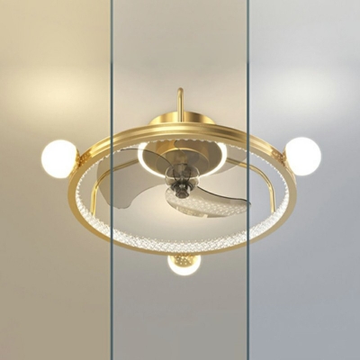 Simple Round Flush Mount Ceiling Light Fixture Glass Flush Fan Light Fixtures