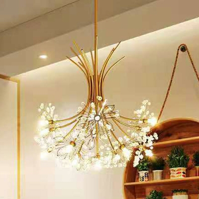 Spuntilk Modern Chandelier Lighting Fixture Crystal Pendant Chandelier for Living Room