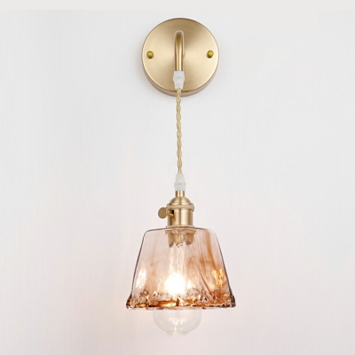 1-Light Sconce Lights Vintage Style Geometric Shape Metal Wall Mount Light Fixture