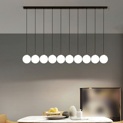 10-Light Pendant Lighting Minimalism Style Ball Shape Metal Hanging Lights