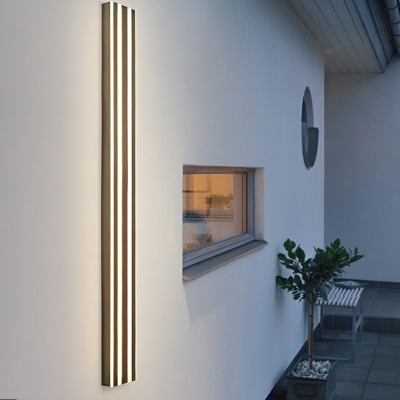 Art Deco Linear Wall Lighting Fixtures Metallic Wall Mount Light Fixture