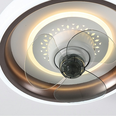 Drum Ceilings Fans Modern Minimalism LED Flush Ceiling Light Fixtures for Living Room