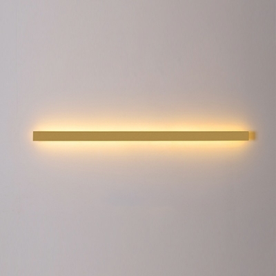 Golden Metal Wall Sconce with Acrylic Shade LED Modern Sconce Lighting