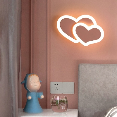 Heart Shape Wall Mounted Light Fixture LED Lighting Contemporary Wall Sconce