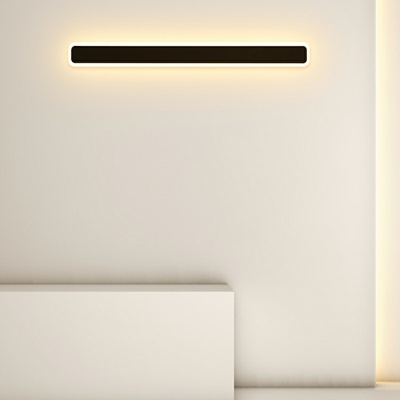 Modern Style Thin-Line Wall Sconce Lighting Metal 1-Light Wall Lighting Ideas in White