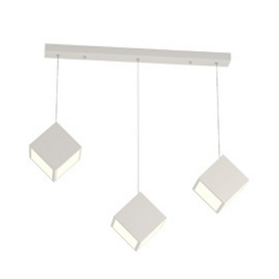 Squared Shape Hanging Pendant Light with Acrylic Shade Modern Pendant Lamp