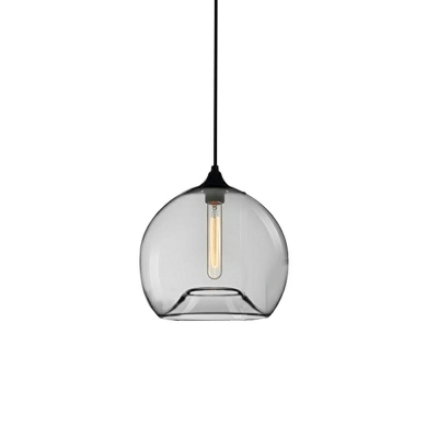 Transparent Glass Single Heads Hanging Light Fixtures Hanging Ceiling Lights