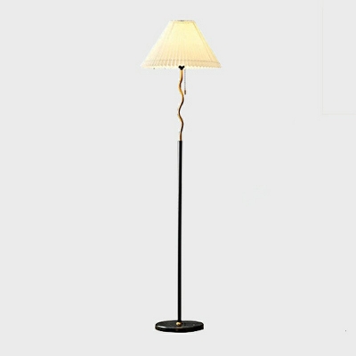 1-Light Floor Standing Lamps Minimalism Style Cone Shape Metal Stand Up Lamps