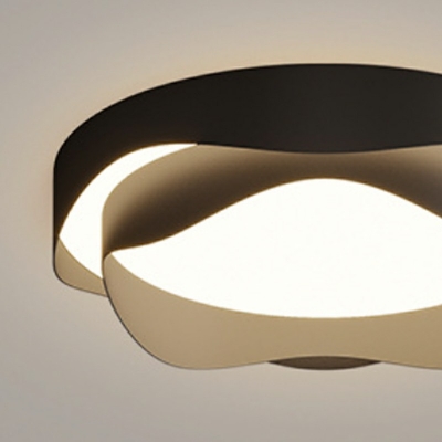 1-Light Flush Light Fixtures Minimalist Style Geometric Shape Metal Flushmount Ceiling Lamp