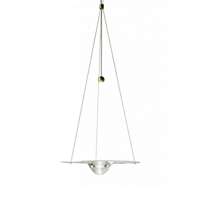 1-Light Pendant Lighting Fixtures Minimalist Style Geometric Shape Glass Hanging Lamp Kit