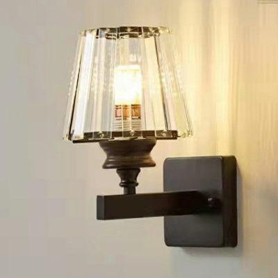 1-Light Sconce Light Fixture Contemporary Style Geometric Shape Metal Wall Mounted Lighting