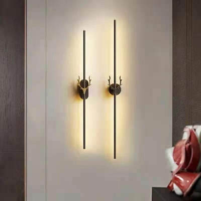Black-Gold Wall Mounted Light Fixture Silica Gel Shade and Aluminum Contemporary Wall Sconce