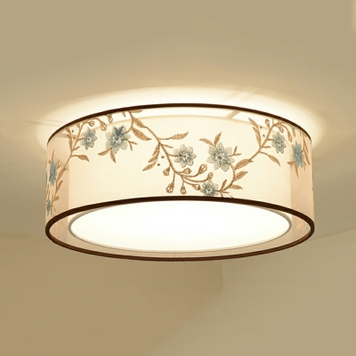 Chinese Style LED Flush-mount Light Modern Style Cloth Celling Light for Living Room