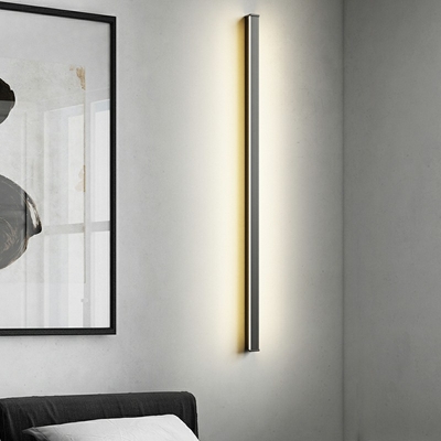Contemporary Linear Acrylic Flush Mount Wall Sconce for Living Room