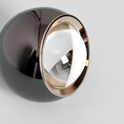 Contemporary Natural Light Globe Pendant Light Fixture Clear Metal Suspension Pendant Light