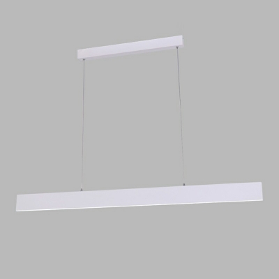 Contemporary White Light Linear Island Chandelier Lights Metal Ceiling Pendant Light