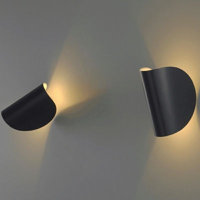 Designer Third Gear Curved Wall Mounted Light Fixture Metallic Wall Light Sconces