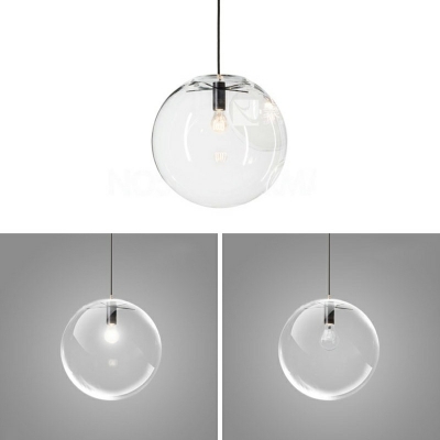 Globe Pendant Lighting Modern Glass 1-Light Pendant Light for Dining Room