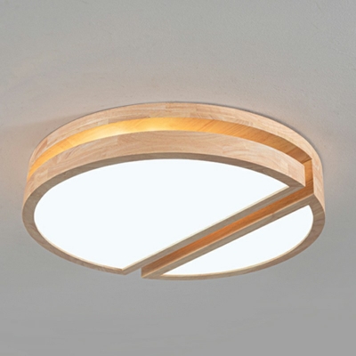 Minimalist Geometrical Flush Mount Ceiling Light Fixtures Wood Ceiling Mounted Light